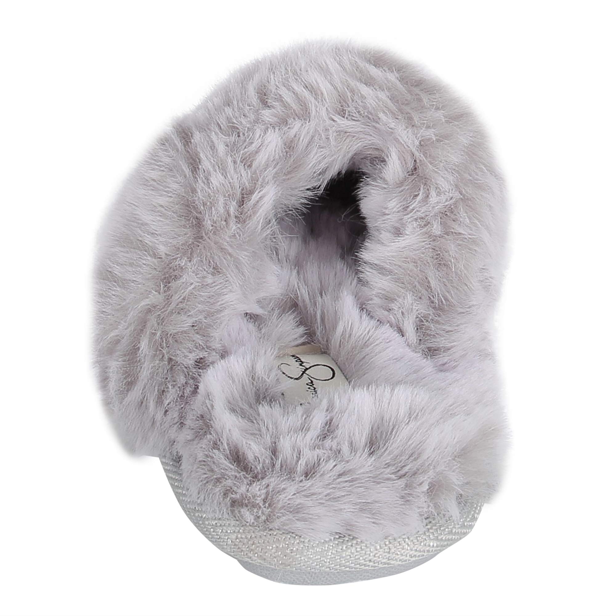 Jessica Simpson Girls Comfy Slippers - Cute Faux Fur Slip-on Shoes Memory Foam House Slipper