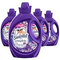 Suavitel - US07026A SUAVITEL Fabric Softener, Complete, Soothing Lavender, 356 Loads Total, Laundry Supplies, Long Lasting, 105 Oz Bottle (Pack of 4) (US06526A)