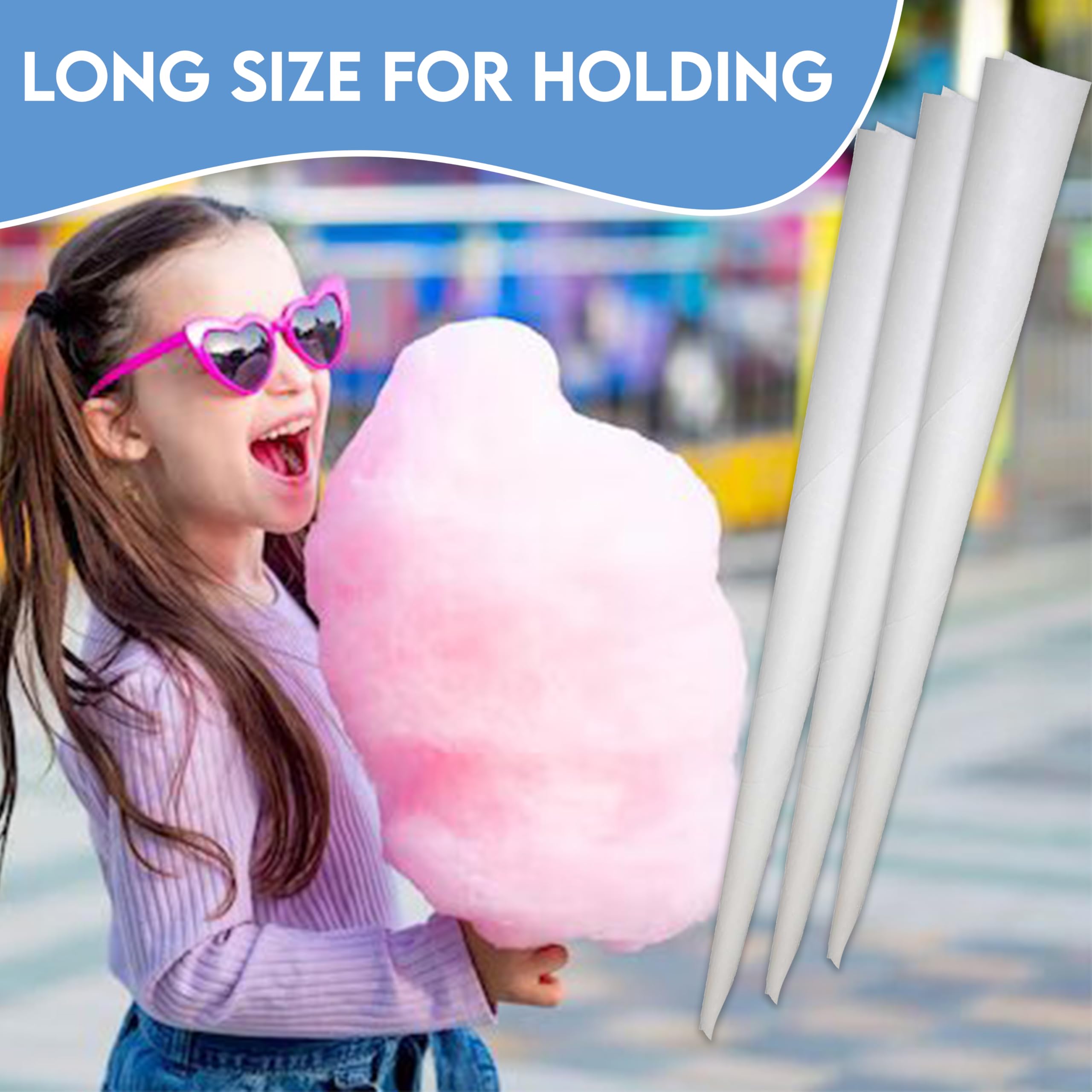 Plain Cotton Candy Cones - Package of 1,000