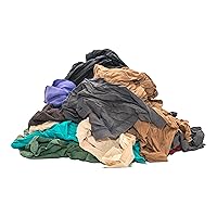 Buffalo Industries (10085PB) Recycled Multicolored T-Shirt Cloth Rags, 50 lb. bag, All-Purpose Rag for Cleaning, Paint Spills and Cleanup, Staining, Polishing, Dusting, Made from Recycled Materials