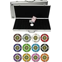 Gold Rush 14gm 500 Chip Clay Poker Set with Aluminum Case - Choose Chips