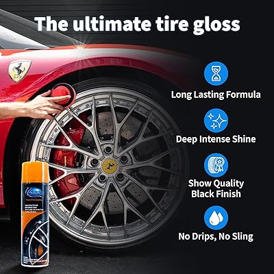  Nick's Professional Supplies High Gloss Tire Shine - Long  Lasting Tire Care - Your Ultimate Wet Tire Shine Spray for a Black Finish  Shine on Ceramic Coating for Cars, Trucks, Motorcycles