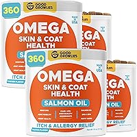 Omega 3 Alaskan Fish Oil Treats for Dogs (720 Ct) Bundle - Dry&Itchy Skin Relief + Allergy Support - Shiny Coats - EPA&DHA Fatty Acids - Natural Salmon Oil Chews, Heart, Brain, Hip&Joint Support