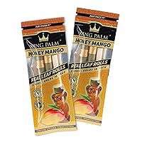 King Palm Mini Size Cones - (2 Pack, 4 Rolls) - Organic Pre Rolled Cones - King Palm All Natural Pre Rolls - (Honey Mango)