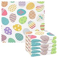 ALAZA Dish Towels Kitchen Cleaning Cloths Easter Eggs Seamless Dish Cloths Absorbent Kitchen Towels Lint Free Bar Tea Soft Towel Kitchen Accessories Set of 6,11