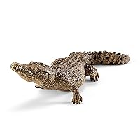 Schleich Wild Life, Realistic Wild Animal Toy For Boys and Girls, Crocodile Toy Figurine with Movable Jaw, Ages 3+