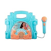 Disney Moana Sing Along Boom box Speaker with Microphone For Fans of Moana Toys, Kids Karaoke Machine with Built in Music and Flashing Lights