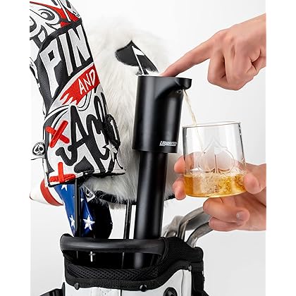 Pins & Aces Golf LiquorStick - Stainless Steel, Rechargeable Electric Drink Dispenser - Holds Up to 750ml - Keep Your Drink Cold Liquor Stick Fits in Every Golf Bag