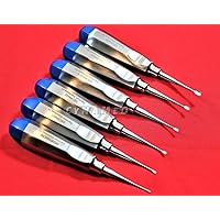 New Premium German 6 PCS Veterinary Dental Surgery EXTRACTING Wing Winged TIP Elevator-Blue CYNAMED Brand Set of 6 EA