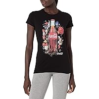 Coca-Cola Women's Classic Coke Bottle Floral Film Graphic Crew Tee