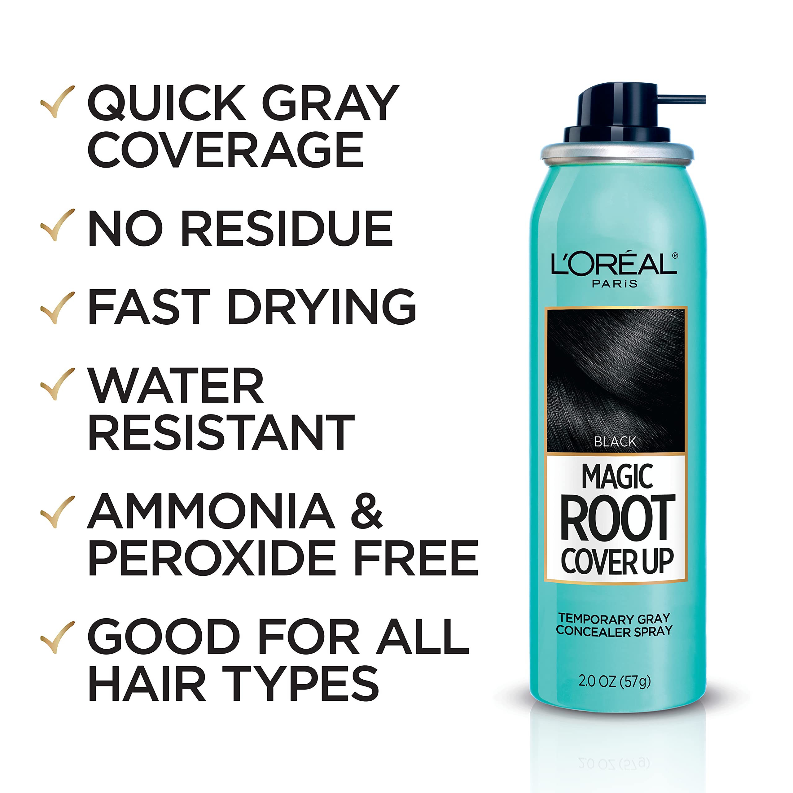 Mua L'Oreal Paris Magic Root Cover Up Gray Concealer Spray Black 2  oz.(Packaging May Vary) trên Amazon Mỹ chính hãng 2022 | Fado