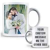 Personalized Mugs - Add Your Picture and Text Customized Coffee Cup - Create Your Own Mug with Photo, Name, Monogram, Pictures, Logo, Initials, and other images - Customizable Gift
