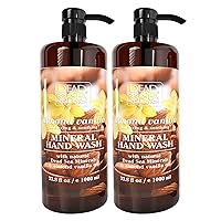 Dead Sea Collection Almond Vanilla Liquid Hand Soap - Moisturizing Gel Hand Soap with Pump - Nourishing Hand Wash Cleanser - Pack Of 2 (33,8 Fl, Oz Each)