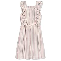 Speechless Girls' Sleeveless Ruffled Fit and Flare Casual Dress