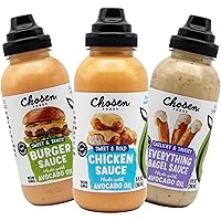 Drip & Drizzle Sauces Variety Pack (Burger Sauce, Chicken Sauce, and Everything Bagel Sauce) 9 floz 3-Pack