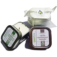Greenfire 2pk All Natural Massage Candles, Lavender Sandalwood Vanilla and Peppermint Eucalyptus blend (Size: 2 Fluid Ounces each