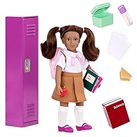 Lori Dolls – Mini Doll & School Play Set – 6-inch Doll with Locker & Accessories – Backpack, Books, Food – Jessalyn’s School Locker Set – Playset for Kids – 3 Years +