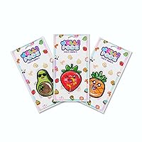 JelliPods - Yummy Fruits - Reusable Sticker Bundle - Sensory Toy - Touch and Feel - Classroom Must Have - Tactile Sensory Fidget Activity for Kids - Includes 3 Reusable Puffy Stickers