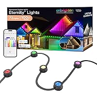 Eternity Permanent Outdoor Lights, 100ft with 72 RGBWIC LEDs, Smart Eave Lights, Endless Light Colors, Daily and Accent Lighting, IP67 Waterproof, Compatible with Alexa, Google Home, 82730