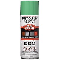 Rust-Oleum Corporation 1633830 1600 Multi-Purpose Gloss 12 OZ. Spray, 12 Fl Oz (Pack of 1), OSHA Safety Green, 12 Ounce