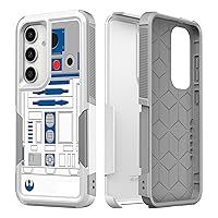 Case for Samsung Galaxy S24 Plus, R2D2 Astromech Droid Robot Pattern Shock-Absorption Hard PC and Inner Silicone Hybrid Dual Layer Armor Defender Case for Samsung Galaxy S24 Plus