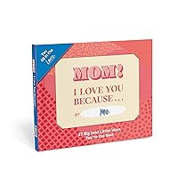 Knock Knock Mom, I Love You Because Book Fill in the Love Fill-in-the-Blank Book & Gift Journal (25 Prompts), 5 x 5.75-Inches