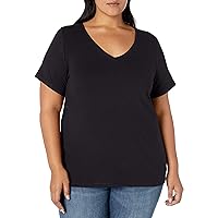 Amazon Essentials Women's Short-Sleeve V-Neck T-Shirt (Available in Plus Size)