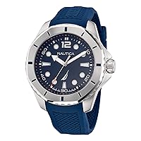 Nautica Men's KOH May Bay Blue Silicone Strap Watch (Model: NAPKMF201)