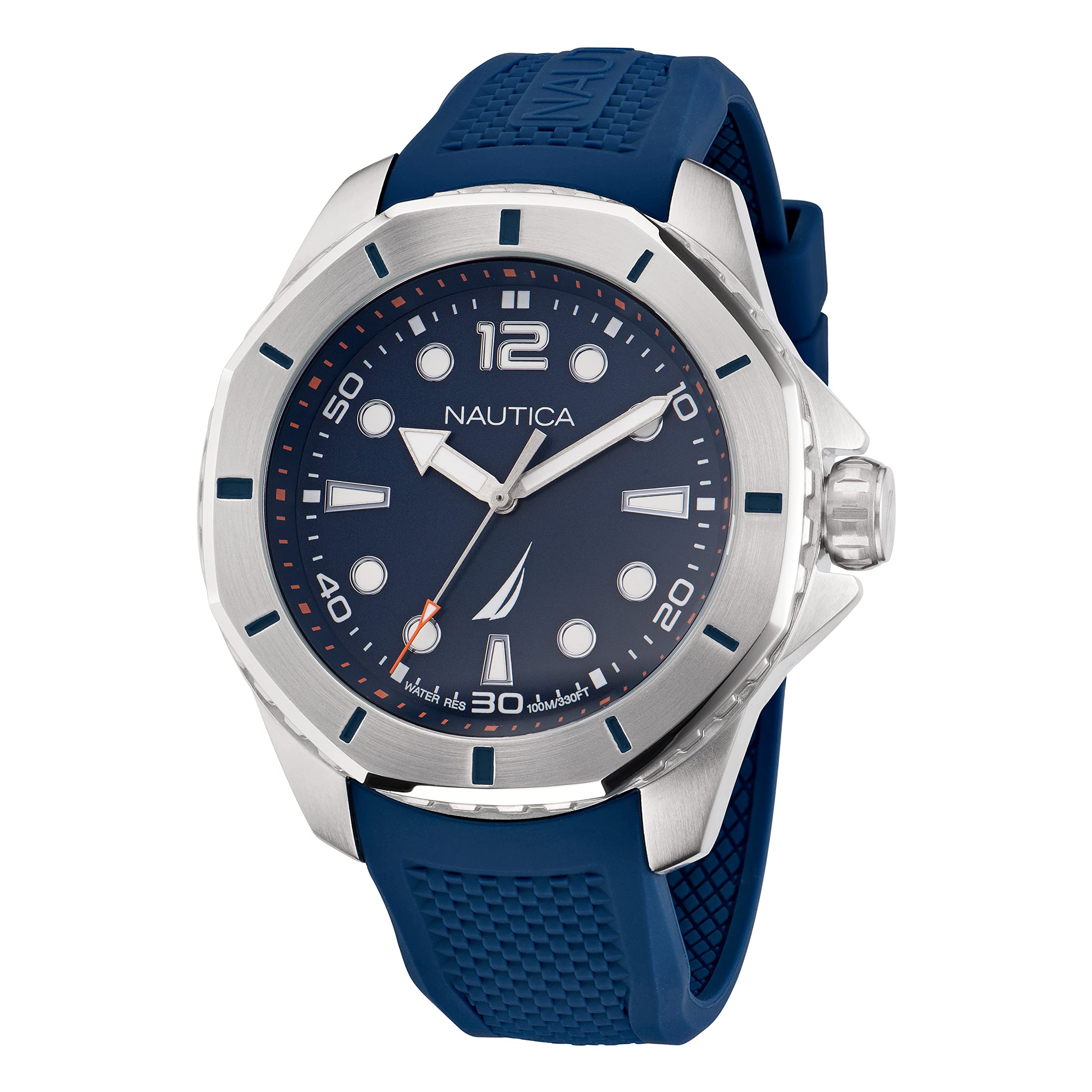 Nautica Men's KOH May Bay Blue Silicone Strap Watch (Model: NAPKMF201)