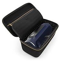 CASEMATIX Travel Case Compatible with Blue Tees Golf Player+ GPS Speaker - Hard Shell Protective Case for Golf Speaker with Netted Accessory Pouch for Charging Cable, Case Only