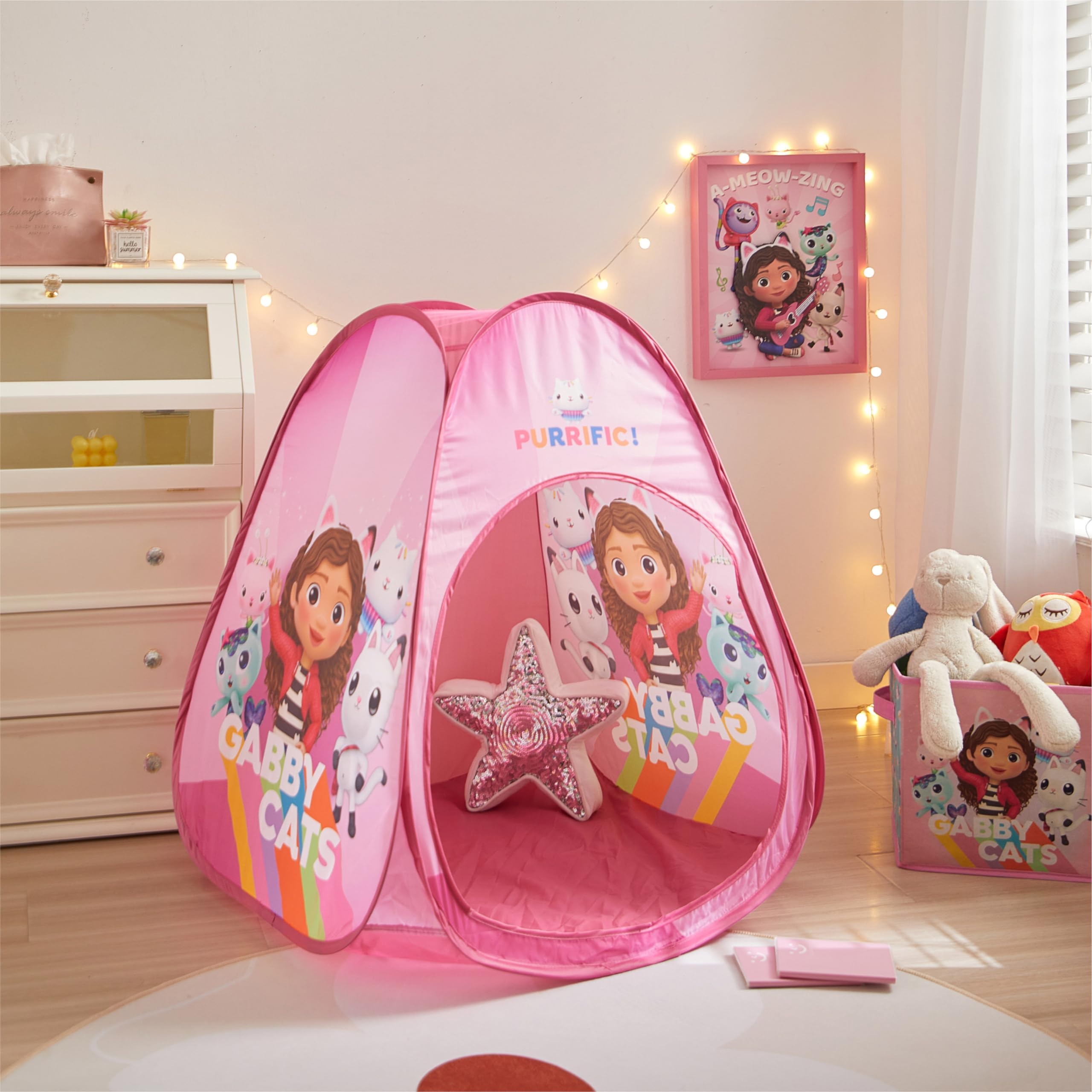 Gabbys Dollhouse Collapsible Pop Up Play Tent for Kids, 28