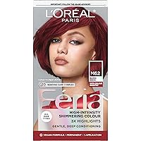 L'Oreal Paris Feria Midnight Bold Multi-Faceted Permanent Hair Dye, One-Step Hair Color Kit for Dark Hair, No Bleach Required, Blood Moon