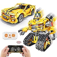 2-in-1 Build a Robot Kit,901 Pieces Remote & APP Controlled Robot or Race Car,Robotic Building Blocks Toys STEM Projects for Kids Ages 8 9 10 11 12 13 14,Chirstmas Birthday Gift for Boys