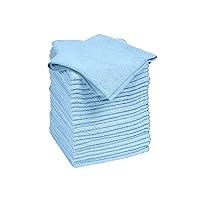 Quickie Microfiber Cleaning Cloth, 14 x 14 Inches, Blue, Pack of 24, Washable and Reusable, Ideal for Multi-Surface Indoor/Outdoor Dusting and Polishing