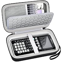 Case for Texas Instruments TI-84 Plus CE/for TI-Nspire CX II CAS Color Graphing Calculator, Travel Large Capacity for Pens, Cables and Accessories -Black (Box Only)