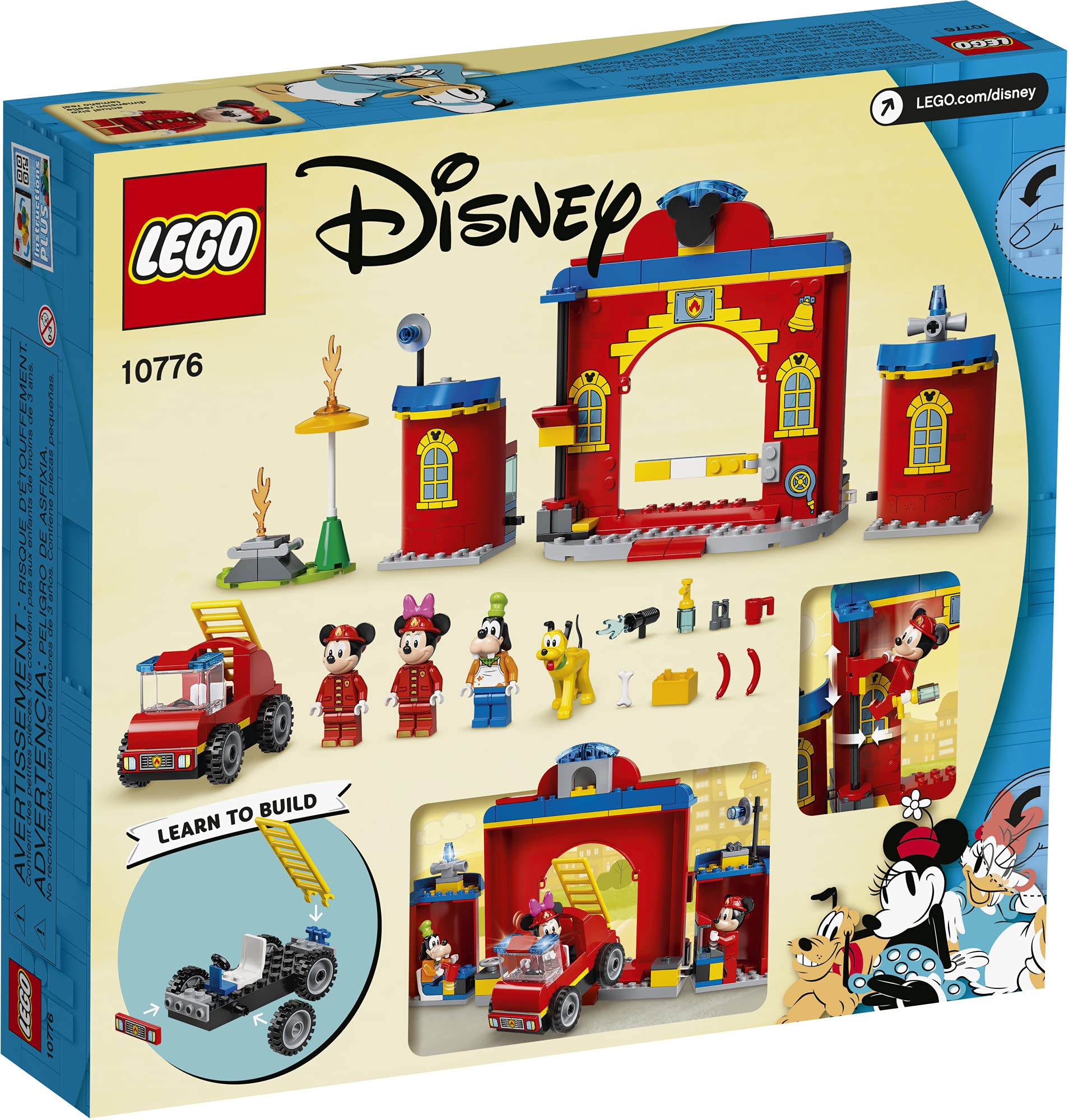 LEGO Disney Mickey and Friends – Mickey & Friends Fire Truck & Station 10776 Building Kit; Fun Firehouse Play Set; New 2021 (144 Pieces)