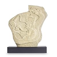 NOVICA Beige Aztec Wood Sculpture, 7
