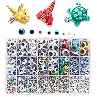 Arteza Googly Eyes, 3000 Pieces, Variety of Sizes, Craft Supplies for Creating Puppets, Pet Rocks, Photos, and Dolls - Easter Egg Arts and Crafts