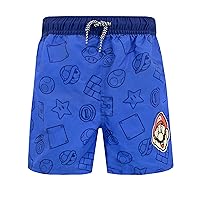 Super Mario Boys Swim Shorts Gaming Swimwear for Kids