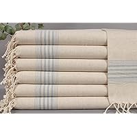Monogram Dish Towel, Guest Hand Towel, Blue Towel, Striped Towel, 18x36 Inches Linen Towel, Turkish Towel, Turkey Towel, Hand Towel