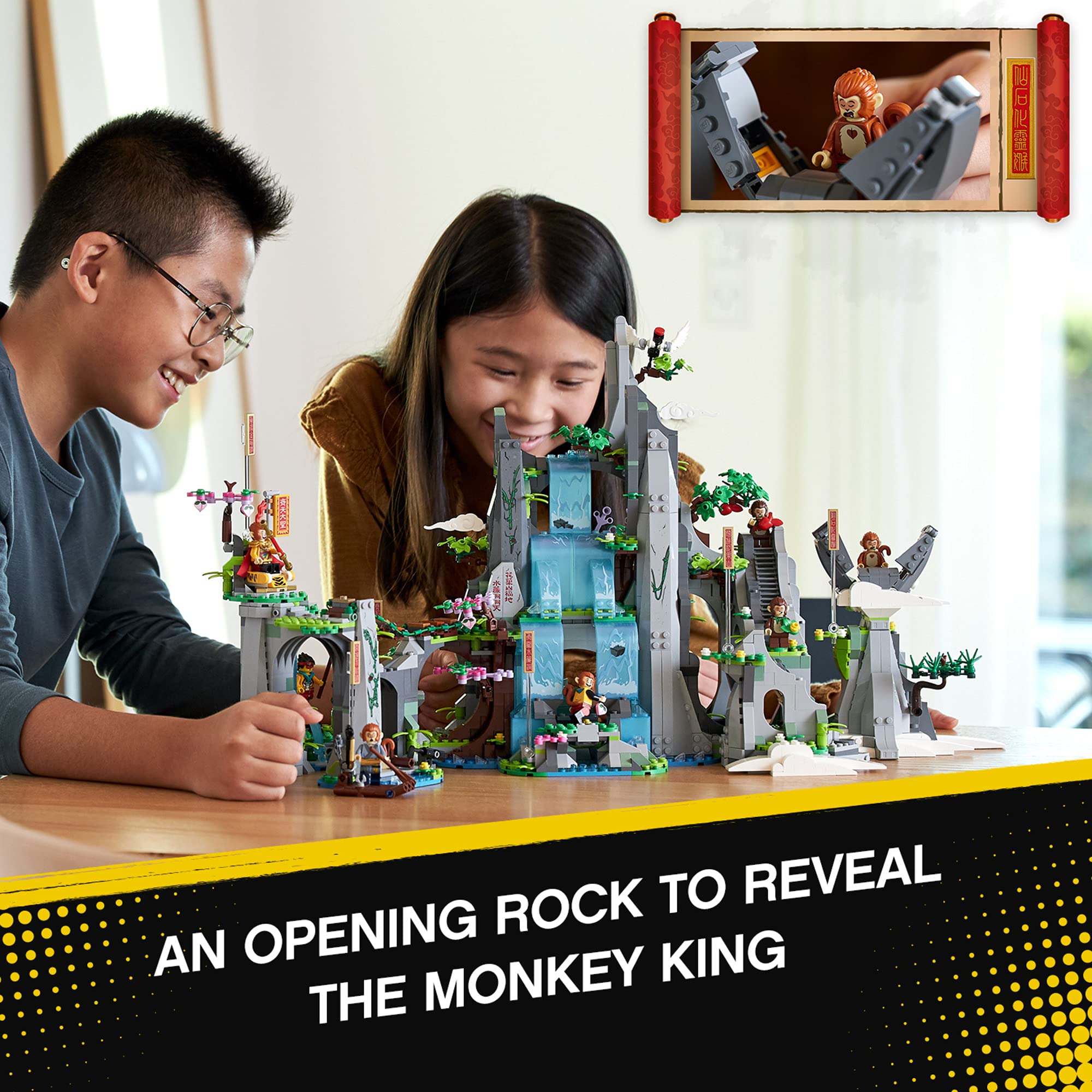 LEGO Monkie Kid The Legendary Flower Fruit Mountain 80024 Awesome Toy Building Kit (1,949 Pieces) Amazon Exclusive