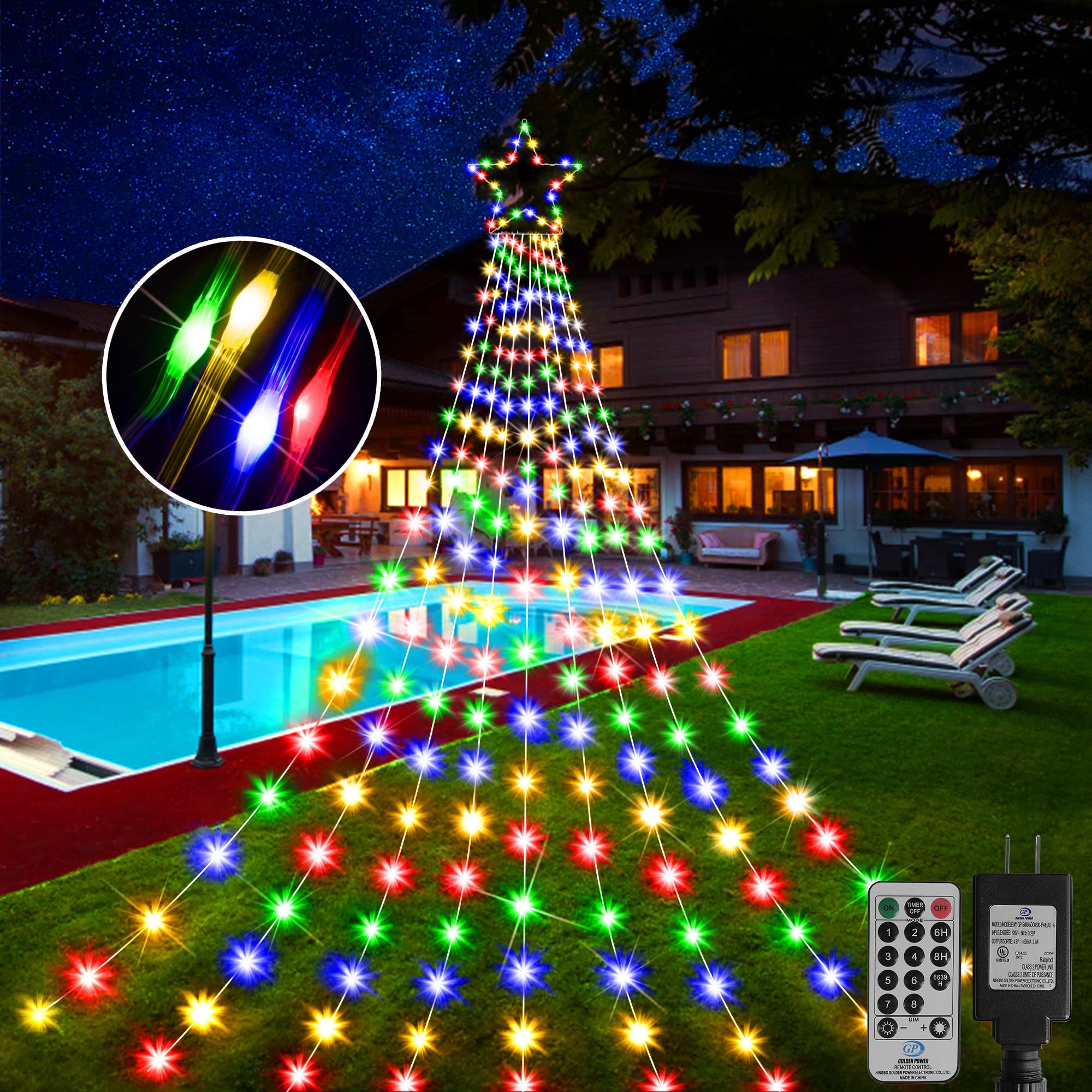 Mua Christmas Decoration Outdoor Star Lights, 352LED Waterfall ...