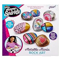 Shimmer ’n Sparkle Metallic Mania Rock Art DIY Painting Rock Craft Kit for ages 6 and Up