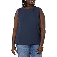Amazon Essentials Women's Regular-Fit Sleeveless Layering Tank Top Crew Neck