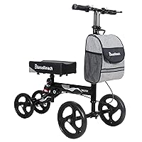 Steerable Knee Walker Deluxe Medical Scooter for Foot Injuries Adult Compact Crutches (WB-2105 Black)