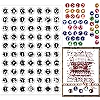 GLOBLELAND Typewriter Alphabet Clear Stamps English Letter Number Silicone Clear Stamp Seals for DIY Scrapbooking Journals Decorative Cards Making Photo Album
