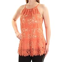 Alfani Womens Lace Floral Halter Tank Casual Top