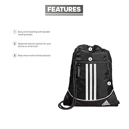 adidas Unisex Alliance 2 Sackpack, Black, One Size