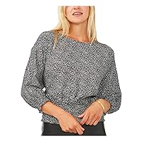 Vince Camuto Womens Ivory Printed Dolman Sleeve Crew Neck Evening Peasant Top XXL
