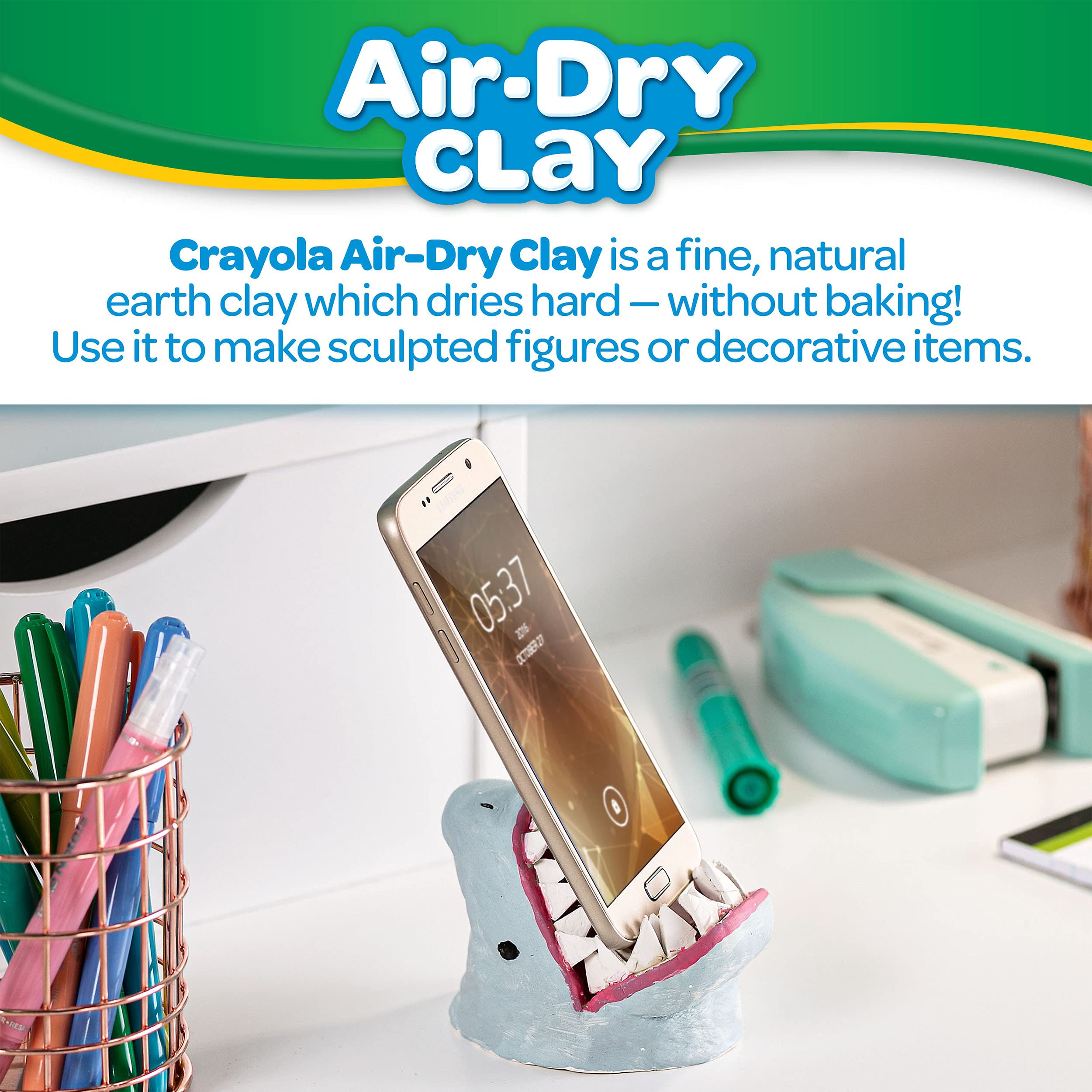 Crayola Air Dry Clay, White, Modeling Clay for Kids, Back to School Crafts, 25lb